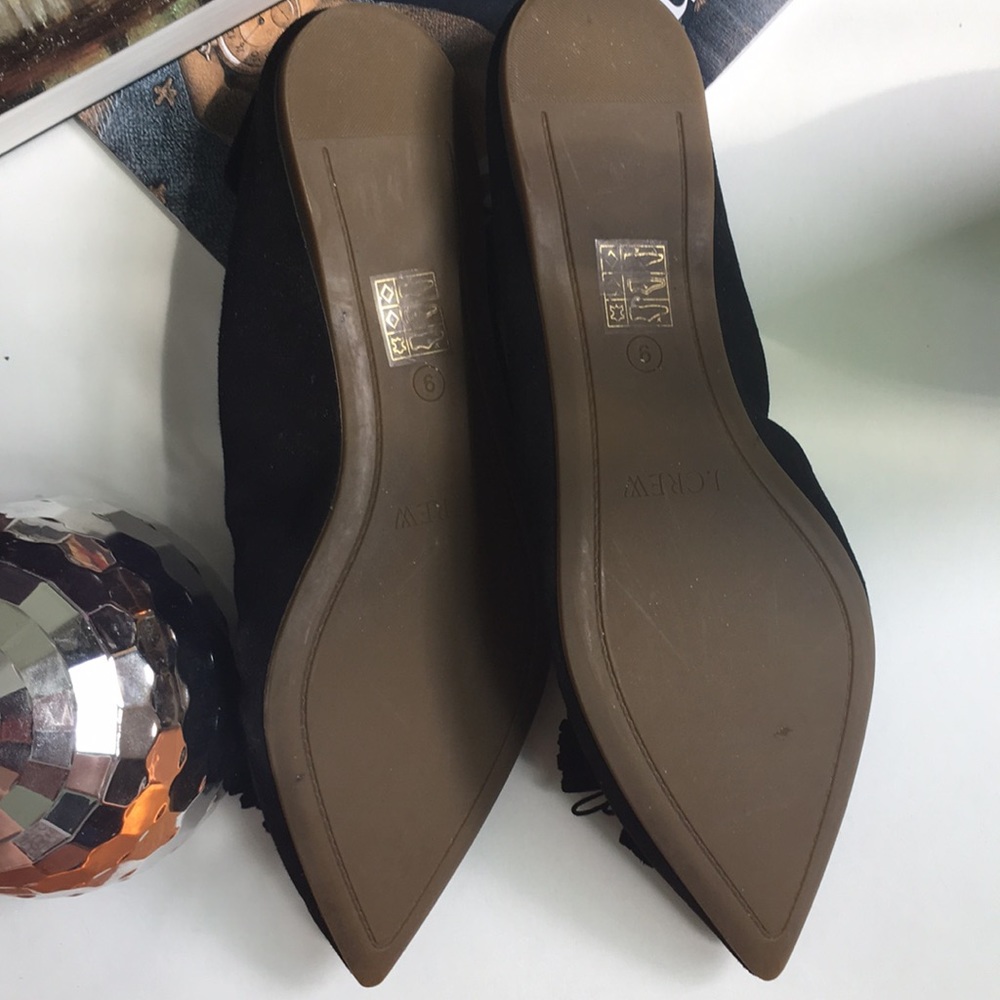 J. crew tassel shoes flat suede pointy toe - Picture 4 of 4